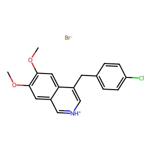 4-((4-Chlorophenyl)methyl)-6,7-dimethoxyisoquinoline--hydrogen bromide (1/1) structure