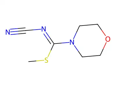 methyl N-cyanomorpholine-4-carbimidothioate structure