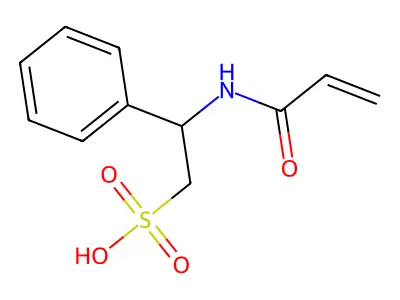 2-(Acryloylamino)-2-phenylethanesulfonic acid structure