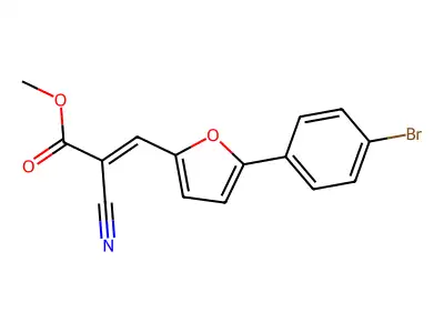 (E)-methyl 3-(5-(4-bromophenyl)furan-2-yl)-2-cyanoacrylate structure