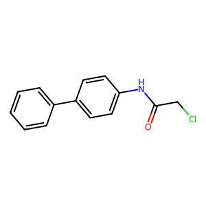 2-chloro-N-(4-phenylphenyl)acetamide structure