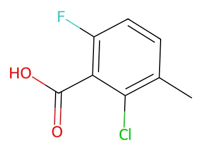 2-Chloro-6-fluoro-3-methylbenzoic acid structure