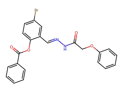 [4-Bromo-2-[[(2-phenoxyacetyl)hydrazinylidene]methyl]phenyl] benzoate structure