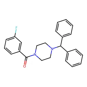 1-Benzhydryl-4-(3-fluorobenzoyl)piperazine structure