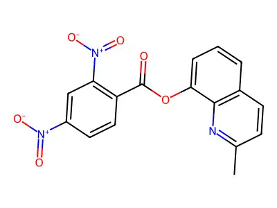 2-Methyl-8-quinolinyl 2,4-bisnitrobenzoate structure