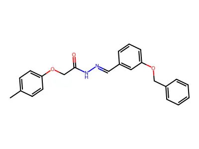 2-(4-methylphenoxy)-N-[(3-phenylmethoxyphenyl)methylideneamino]acetamide structure