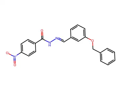 4-nitro-N-[(3-phenylmethoxyphenyl)methylideneamino]benzamide structure