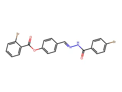 [4-[[(4-Bromobenzoyl)hydrazinylidene]methyl]phenyl] 2-bromobenzoate structure