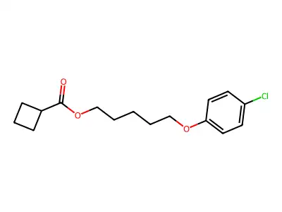 5-(4-Chlorophenoxy)pentyl cyclobutanecarboxylate structure