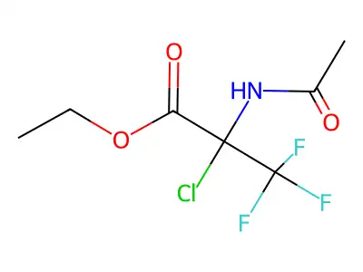Ethyl 2-(acetylamino)-2-chloro-3,3,3-trifluoropropanoate structure