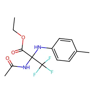 Alanine, 2-(acetylamino)-3,3,3-trifluoro-N-(4-methylphenyl)-, ethyl ester structure