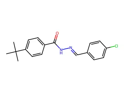 4-tert-butyl-N-[(4-chlorophenyl)methylideneamino]benzamide structure