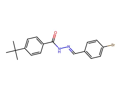 N-[(E)-(4-bromophenyl)methylideneamino]-4-tert-butylbenzamide structure