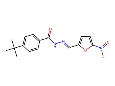4-tert-butyl-N'-[(5-nitrofuran-2-yl)methylidene]benzohydrazide structure