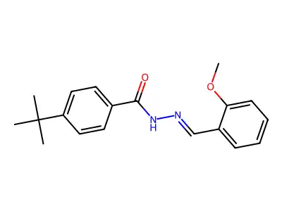 4-tert-butyl-N-[(E)-(2-methoxyphenyl)methylideneamino]benzamide structure