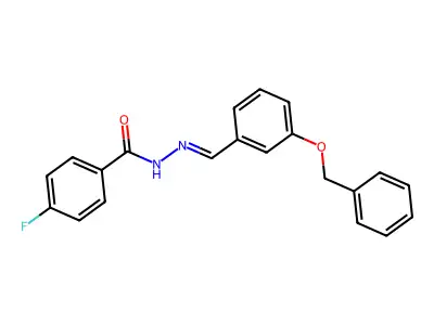4-fluoro-N-[(3-phenylmethoxyphenyl)methylideneamino]benzamide structure