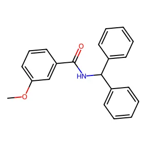 N-benzhydryl-3-methoxybenzamide structure