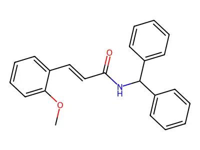 (E)-N-benzhydryl-3-(2-methoxyphenyl)prop-2-enamide structure