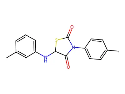 3-(4-Methylphenyl)-5-[(3-methylphenyl)amino]-1,3-thiazolidine-2,4-dione structure