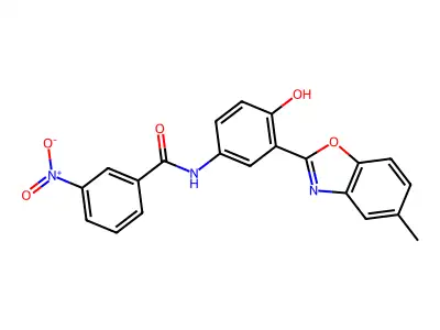 N-(4-Hydroxy-3-(5-methylbenzo[d]oxazol-2-yl)phenyl)-3-nitrobenzamide structure