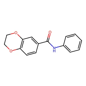 N-phenyl-2,3-dihydro-1,4-benzodioxine-6-carboxamide structure