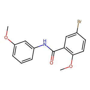 5-bromo-2-methoxy-N-(3-methoxyphenyl)benzamide structure