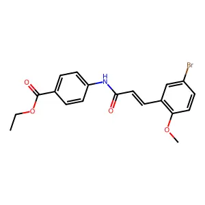 ethyl 4-{[(2E)-3-(5-bromo-2-methoxyphenyl)prop-2-enoyl]amino}benzoate structure
