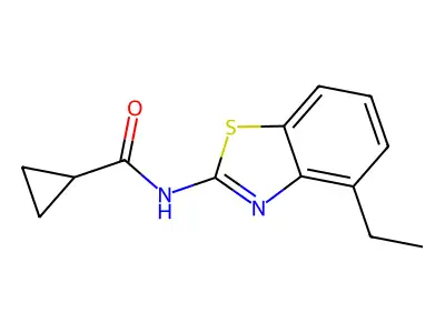 N-(4-ethyl-1,3-benzothiazol-2-yl)cyclopropanecarboxamide structure