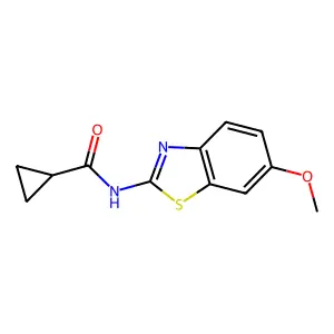 N-(6-methoxy-1,3-benzothiazol-2-yl)cyclopropanecarboxamide structure