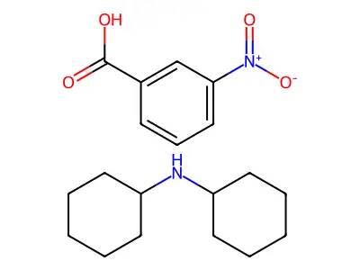 3-nitrobenzoic acid dicyclohexylamine salt structure