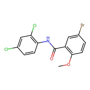 5-bromo-N-(2,4-dichlorophenyl)-2-methoxybenzamide structure