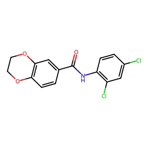 N-(2,4-dichlorophenyl)-2,3-dihydro-1,4-benzodioxine-6-carboxamide structure