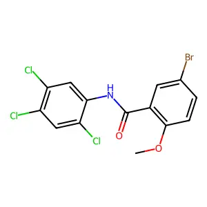 5-bromo-2-methoxy-N-(2,4,5-trichlorophenyl)benzamide structure