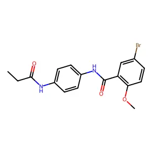 5-bromo-2-methoxy-N-[4-(propanoylamino)phenyl]benzamide structure