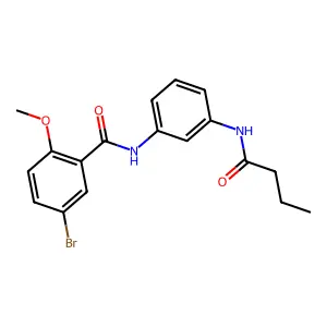 5-bromo-N-[3-(butanoylamino)phenyl]-2-methoxybenzamide structure
