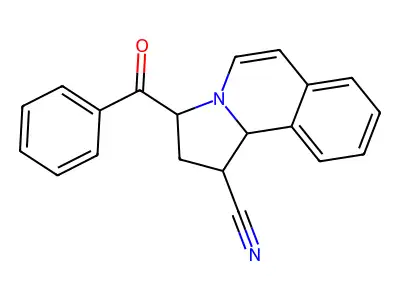 3-Benzoyl-1,2,3,10B-tetrahydro-pyrrolo(2,1-A)isoquinoline-1-carbonitrile structure