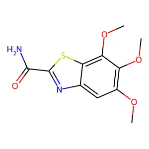 5,6,7-三甲氧基苯并噻唑-2-甲酰胺 structure