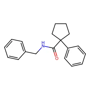 N-benzyl-1-phenylcyclopentane-1-carboxamide structure
