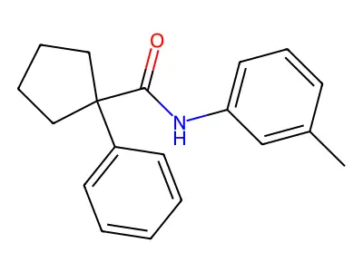 N-(3-methylphenyl)-1-phenylcyclopentane-1-carboxamide structure