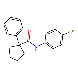 N-(4-bromophenyl)-1-phenylcyclopentane-1-carboxamide structure