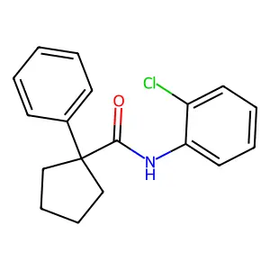 N-(2-chlorophenyl)-1-phenylcyclopentane-1-carboxamide structure