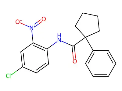 N-(4-chloro-2-nitrophenyl)-1-phenylcyclopentane-1-carboxamide structure