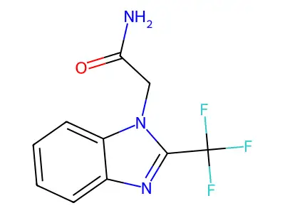 2-[2-(trifluoromethyl)-1H-benzimidazol-1-yl]acetamide structure