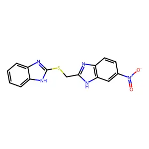 2-((1H-Benzimidazol-2-ylthio)methyl)-6-nitro-1H-benzimidazole structure