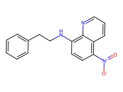5-nitro-N-(2-phenylethyl)quinolin-8-amine structure