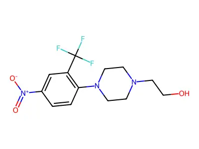 2-{4-[4-Nitro-2-(trifluoromethyl)phenyl]piperazinyl}ethan-1-ol structure