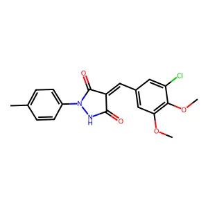 4-(3-Chloro-4,5-dimethoxybenzylidene)-1-(4-methylphenyl)-3,5-pyrazolidinedione structure