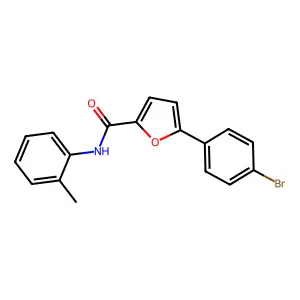 5-(4-bromophenyl)-N-(2-methylphenyl)-2-furamide structure