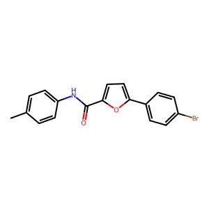 5-(4-bromophenyl)-N-(4-methylphenyl)-2-furamide structure
