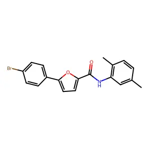 5-(4-bromophenyl)-N-(2,5-dimethylphenyl)furan-2-carboxamide structure